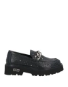 Cult Woman Loafers Black Size 8 Leather In Black