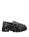 Cult Woman Loafers Black Size 11 Leather In Black