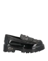 Cult Woman Loafers Black Size 8 Leather In Black