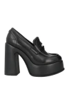 Cult Woman Loafers Black Size 8 Leather In Black