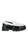 Cult Woman Loafers White Size 8 Leather In White