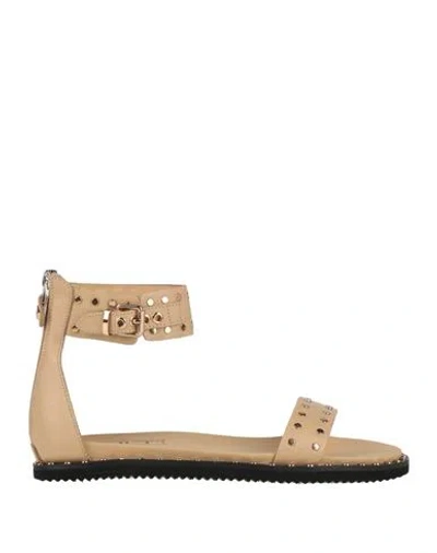Cult Woman Sandals Beige Size 8 Leather
