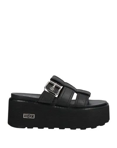Cult Woman Sandals Black Size 8 Leather
