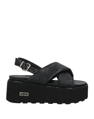 Cult Woman Sandals Black Size 8 Leather