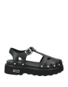Cult Woman Sandals Black Size 8 Leather