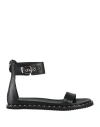 CULT CULT WOMAN SANDALS BLACK SIZE 7 LEATHER