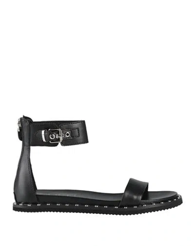 Cult Woman Sandals Black Size 8 Leather