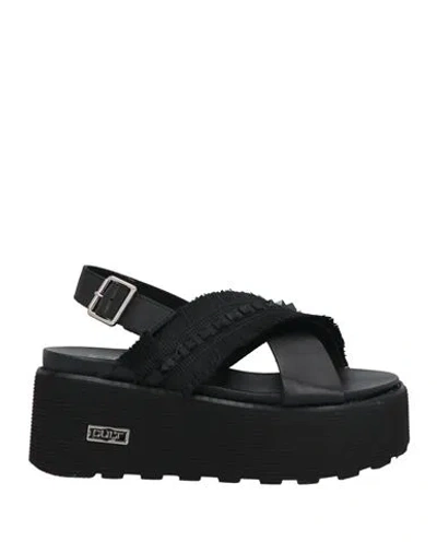 Cult Woman Sandals Black Size 8 Leather