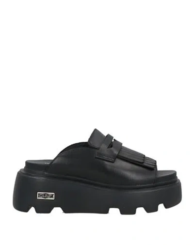 Cult Woman Sandals Black Size 8 Leather