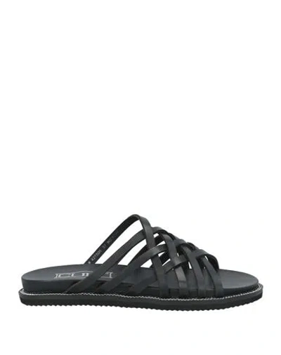 Cult Woman Sandals Black Size 8 Leather