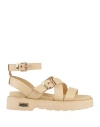 Cult Woman Sandals Cream Size 8 Leather In White
