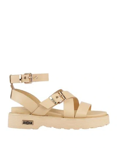 Cult Woman Sandals Cream Size 8 Leather In White