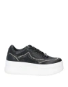 Cult Woman Sneakers Black Size 8 Leather