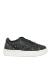 Cult Woman Sneakers Black Size 8 Leather In Black