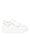 Cult Woman Sneakers White Size 10 Leather In White