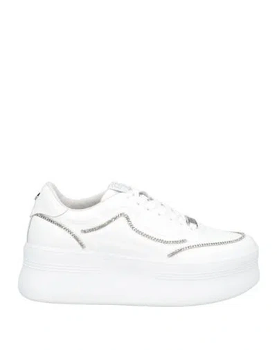 Cult Woman Sneakers White Size 8 Leather