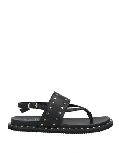 Cult Woman Thong Sandal Black Size 8 Leather