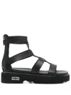 Cult Platform Caged Sandals In Black
