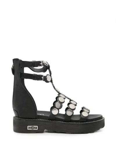 Cult Ziggy Stud-embellishment Leather Sandals In Black