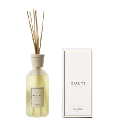 Culti Milano Stile Classic Fuoco Glass Diffuser With Rattan Sticks - 500 ml In White