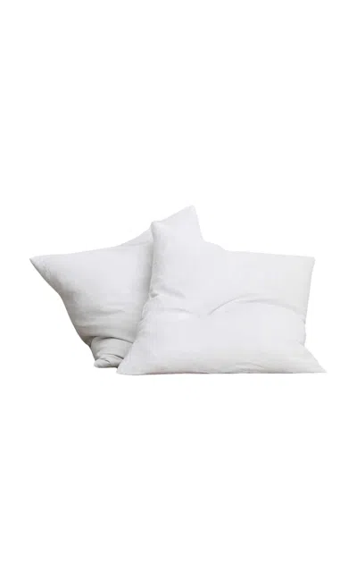 Cultiver - Set-of-two Linen Euro Pillowcases - White
