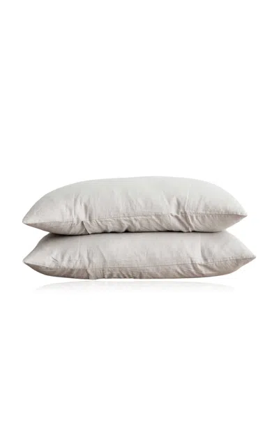 Cultiver - Set-of-two Linen Pillowcases - Grey