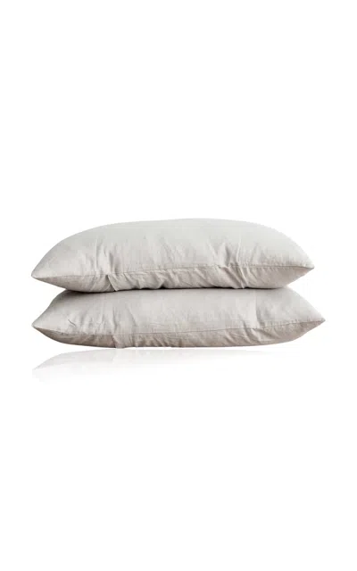 Cultiver - Set-of-two Linen Pillowcases - Grey