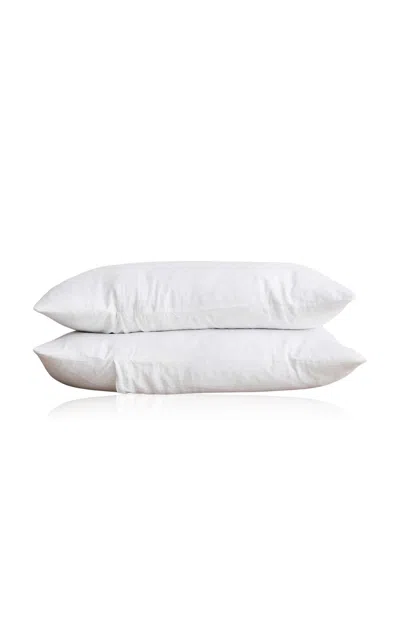 Cultiver - Set-of-two Linen Pillowcases - White