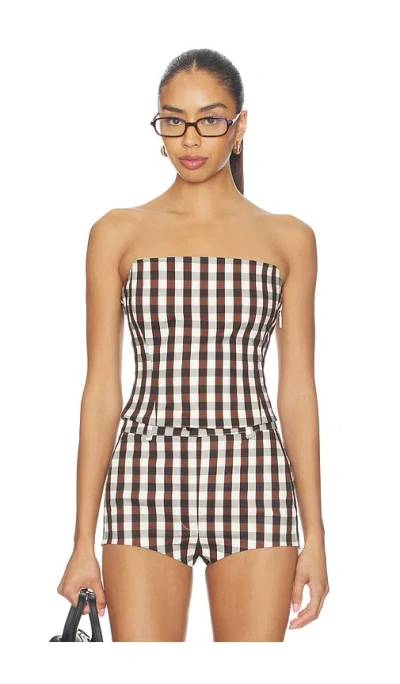 Cultnaked Etta Bandeau Top In Brown