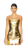 Cultnaked Killa Bandeau Top In Metallic Gold