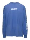 CULTURA BLUE CREWNECK SWEATSHIRT WITH CONTRASTING CLTR PRINT IN JERSEY MAN