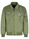 Cultura Bomber Jacket In Green Nylon In Green