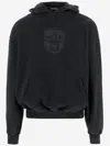 Cultura Cotton Sweatshirt With Logo In Black