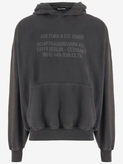 CULTURA CULTURA COTTON SWEATSHIRT WITH LOGO