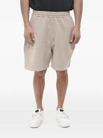 Cultura Embroidered-logo Shorts In Neutral
