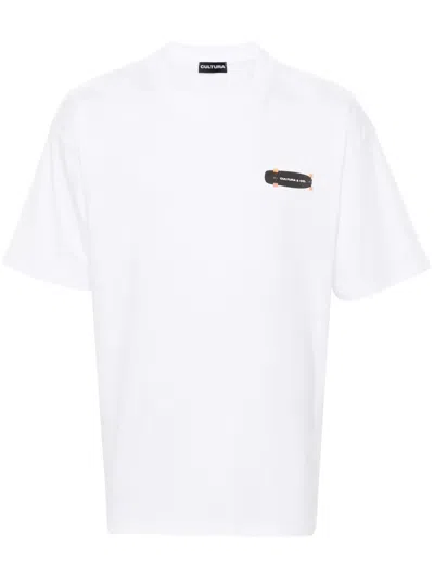 Cultura Graphic-print Cotton T-shirt In White