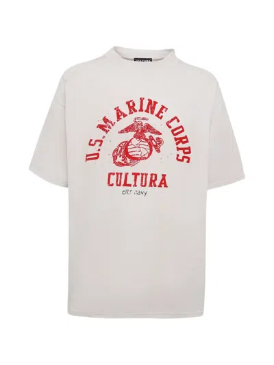 Cultura Graphic-print Oversized T-shirt In White