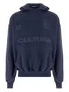 Cultura Cotton Sweatshirt With Logo In Blue