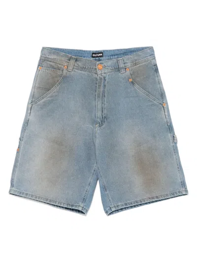 Cultura Logo-patch Shorts In Blue