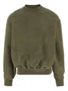 Cultura Oversized Cotton Sweatshirt With Logo In Green