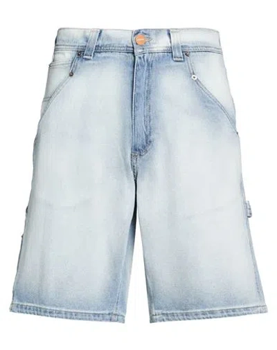 Cultura Man Denim Shorts Blue Size S Cotton