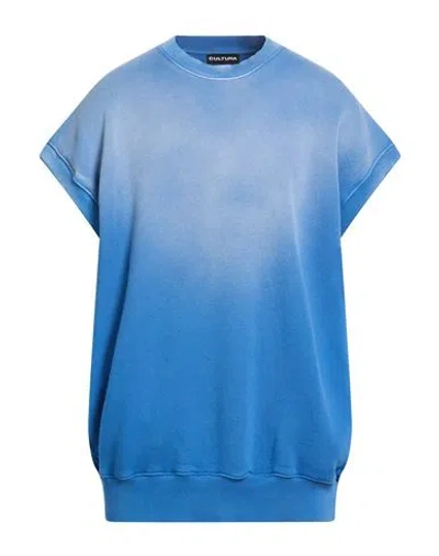 Cultura Man Sweatshirt Azure Size Xl Cotton In Blue