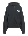 Cultura Man Sweatshirt Charcoal Size Xl Cotton In Black