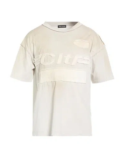 Cultura Man T-shirt Beige Size Xl Cotton In Gray