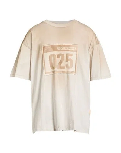 Cultura Man T-shirt Beige Size Xxl Cotton In Neutral
