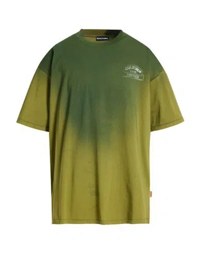 Cultura Man T-shirt Green Size L Cotton