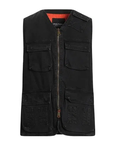 Cultura Man Vest Black Size Xl Cotton, Polyester