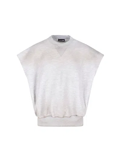 Cultura Printed Cotton Sweatshirt In Gray