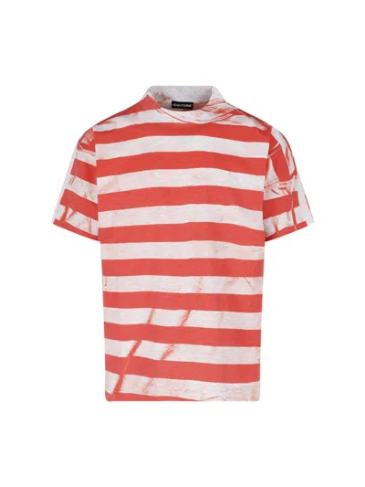 Cultura Striped T-shirt In Red