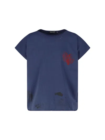 Cultura T-shirt Logo In Blue